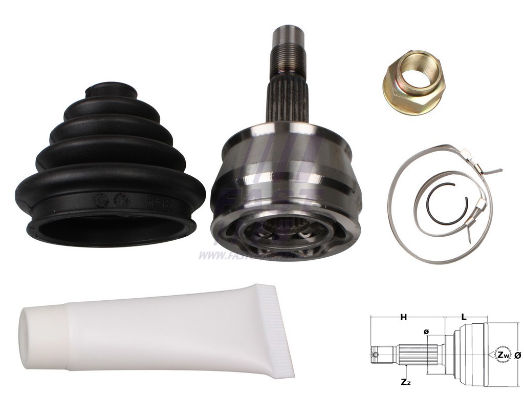 ШРКШ зовн. 22x21x51 M22x1,5 Fiat Grande Punto Opel Adam, Corsa D 1.0-1.4Lpg 10.05-